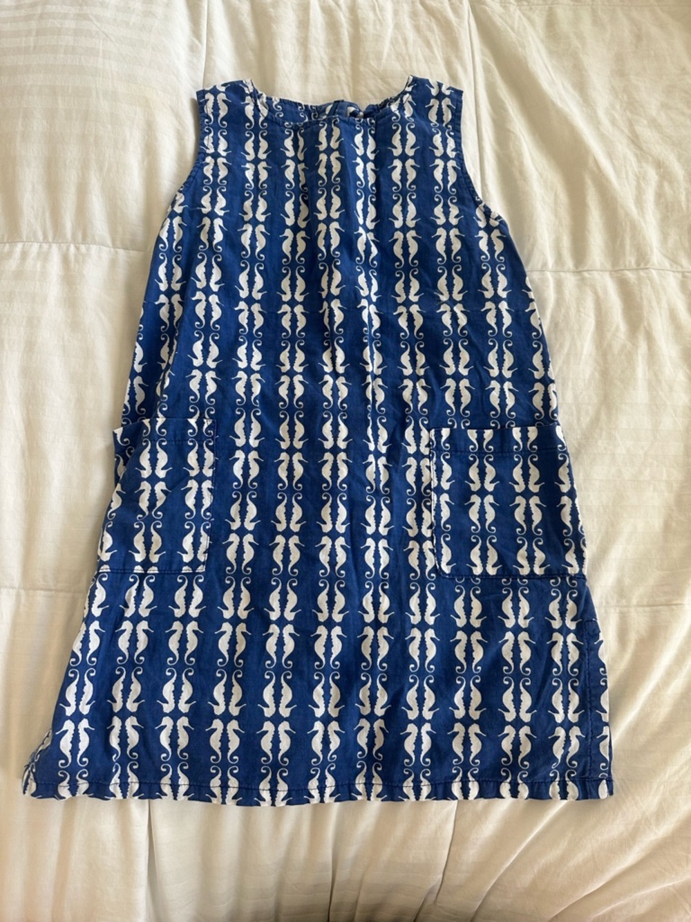 Three Islands Girl’s Seahorse Print Dress